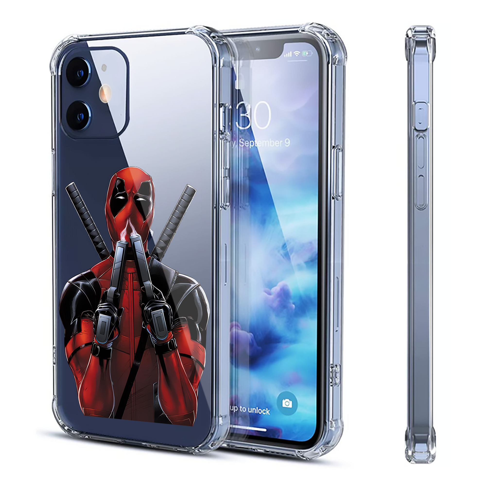 （画像用） Deadpool デッドプール 【iPhone 12シリーズ対応】透明スマホケース（クリアソフトケース）